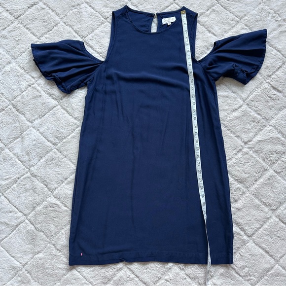 Mud Pie Boutique | Navy Blue Cold Shoulder Cora Dress | Size Medium (8-10) - Picture 10 of 11